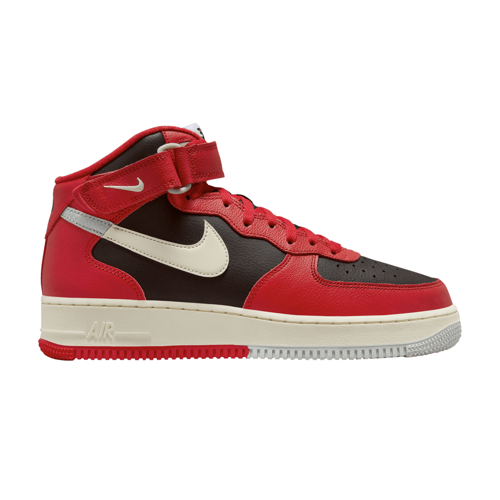 Nike air force red and black high top sale