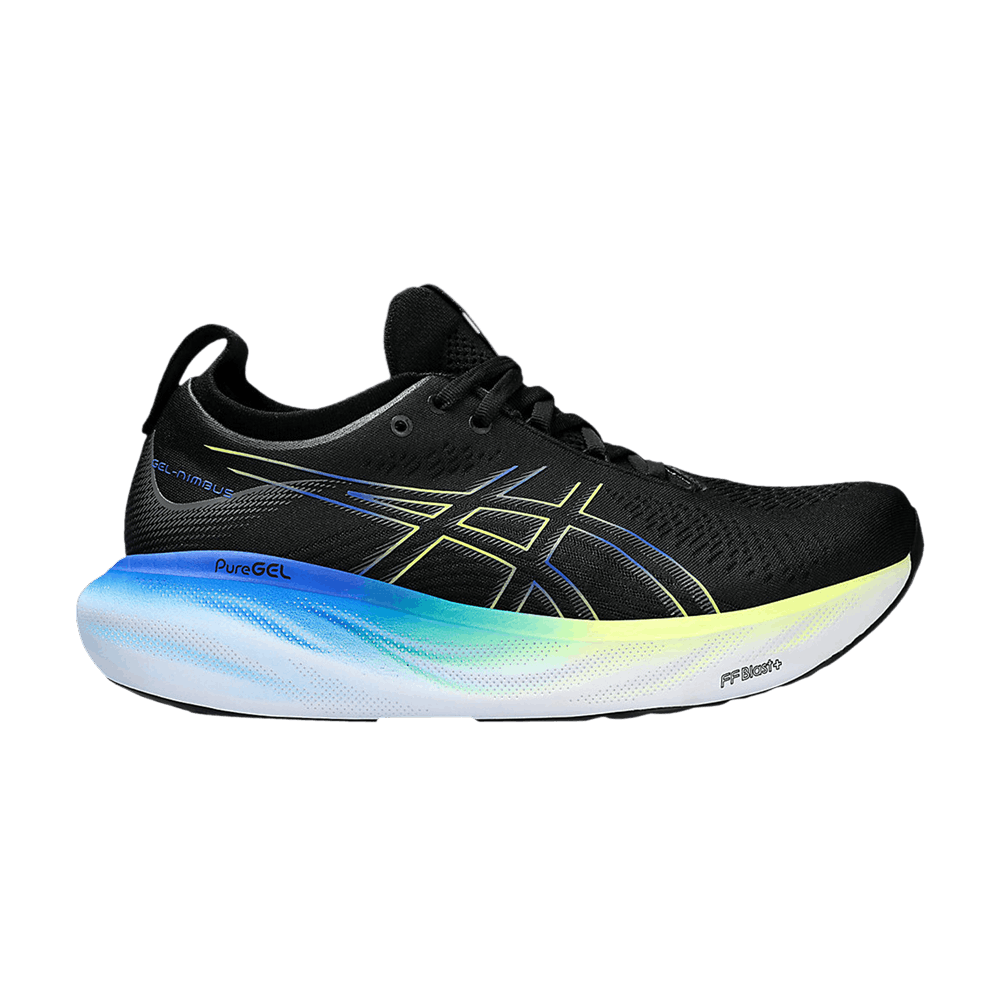 Asics Gel Nimbus 25 Wide Black Glow Yellow