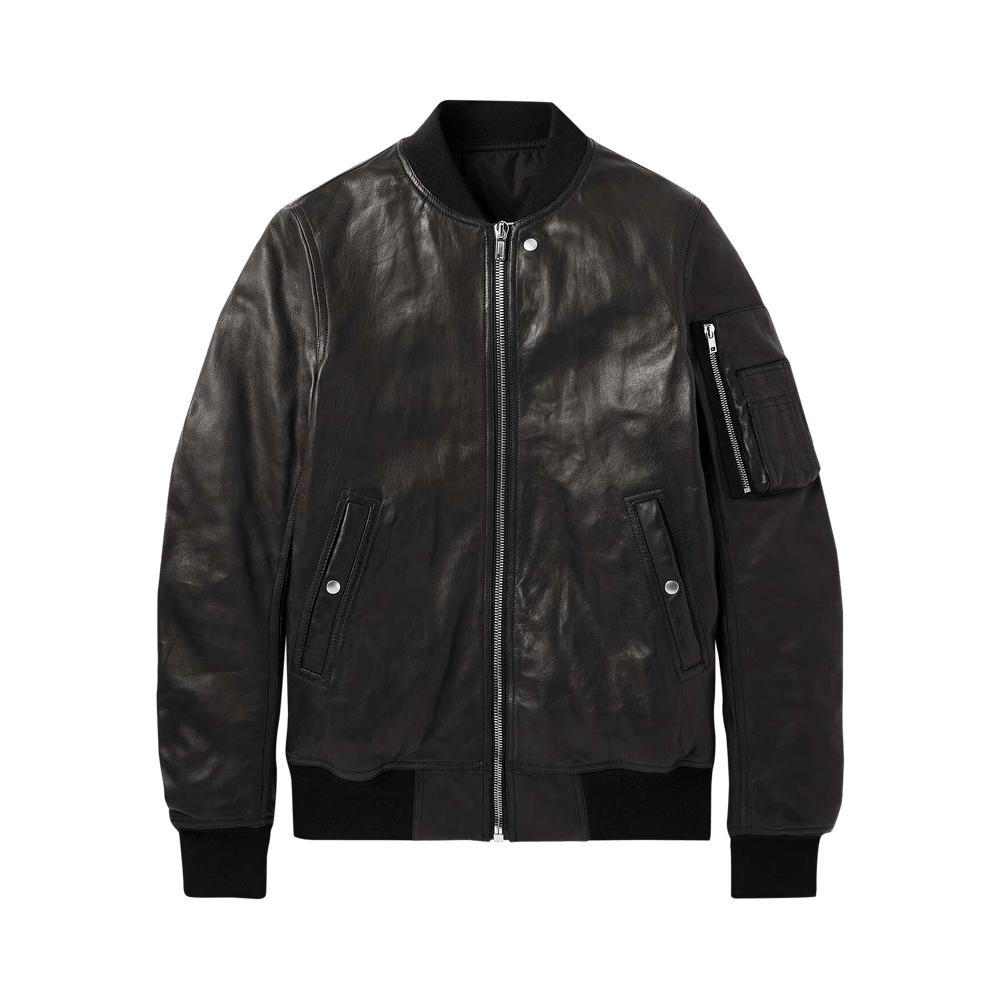 Rick owens leather bomber jacket shop