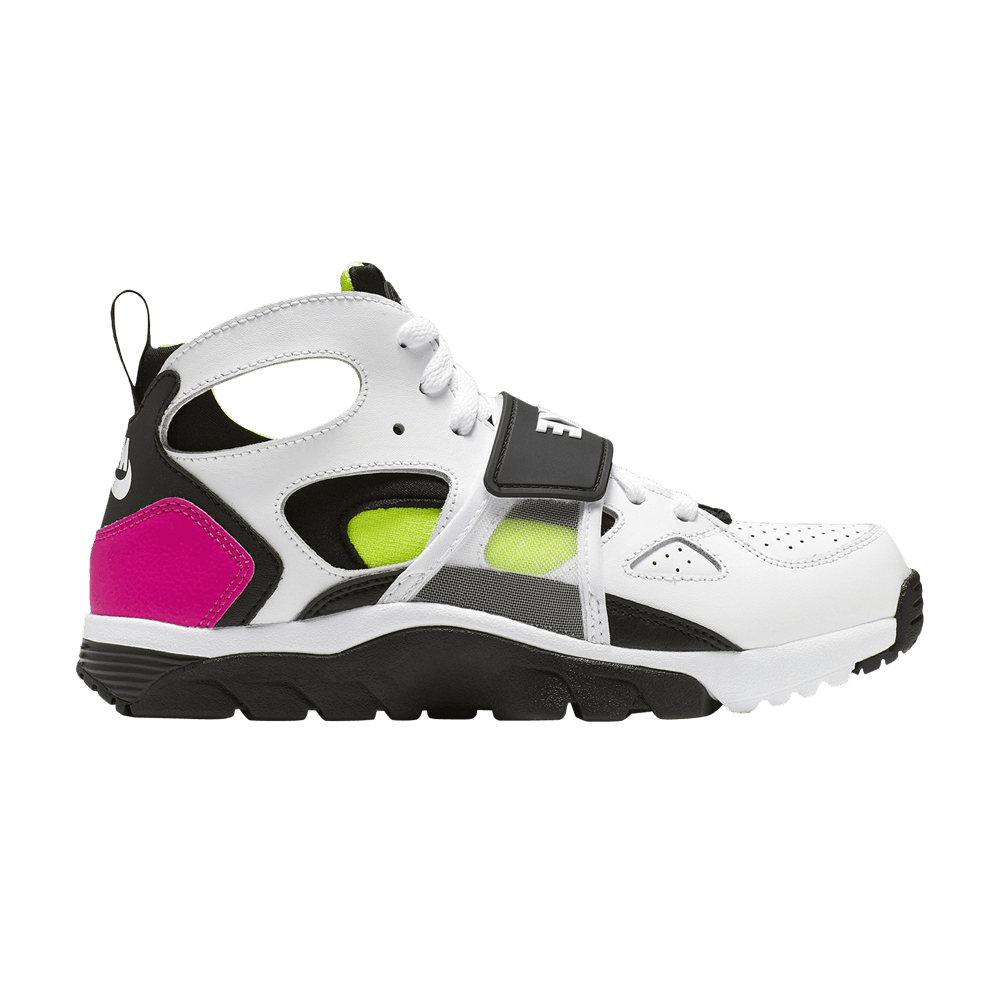 Buy Nike Air Trainer Huarache GS 'White Laser Fuchsia Volt