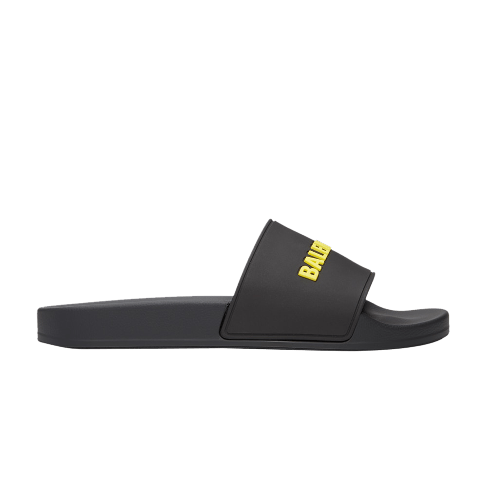 Balenciaga Pool Slides Black Yellow