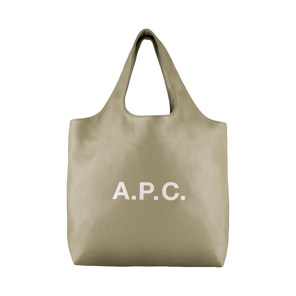 Buy A.P.C. Ninon Faux Leather Tote Bag 'Green/Taupe' - PUAAT