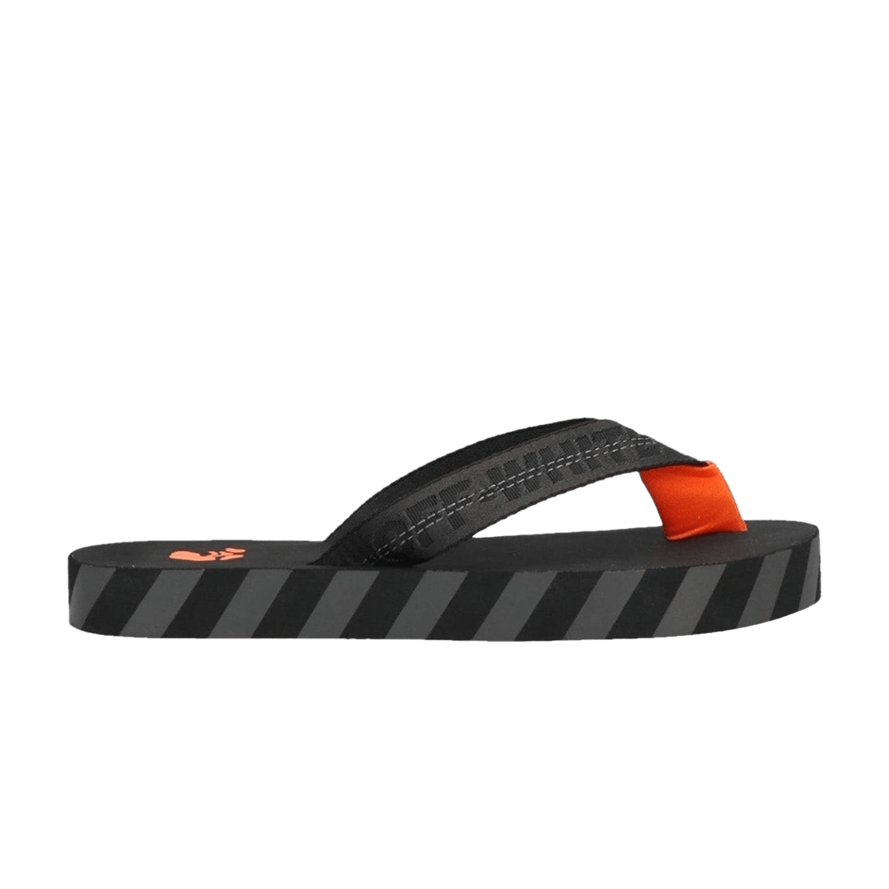 off white flip flops black