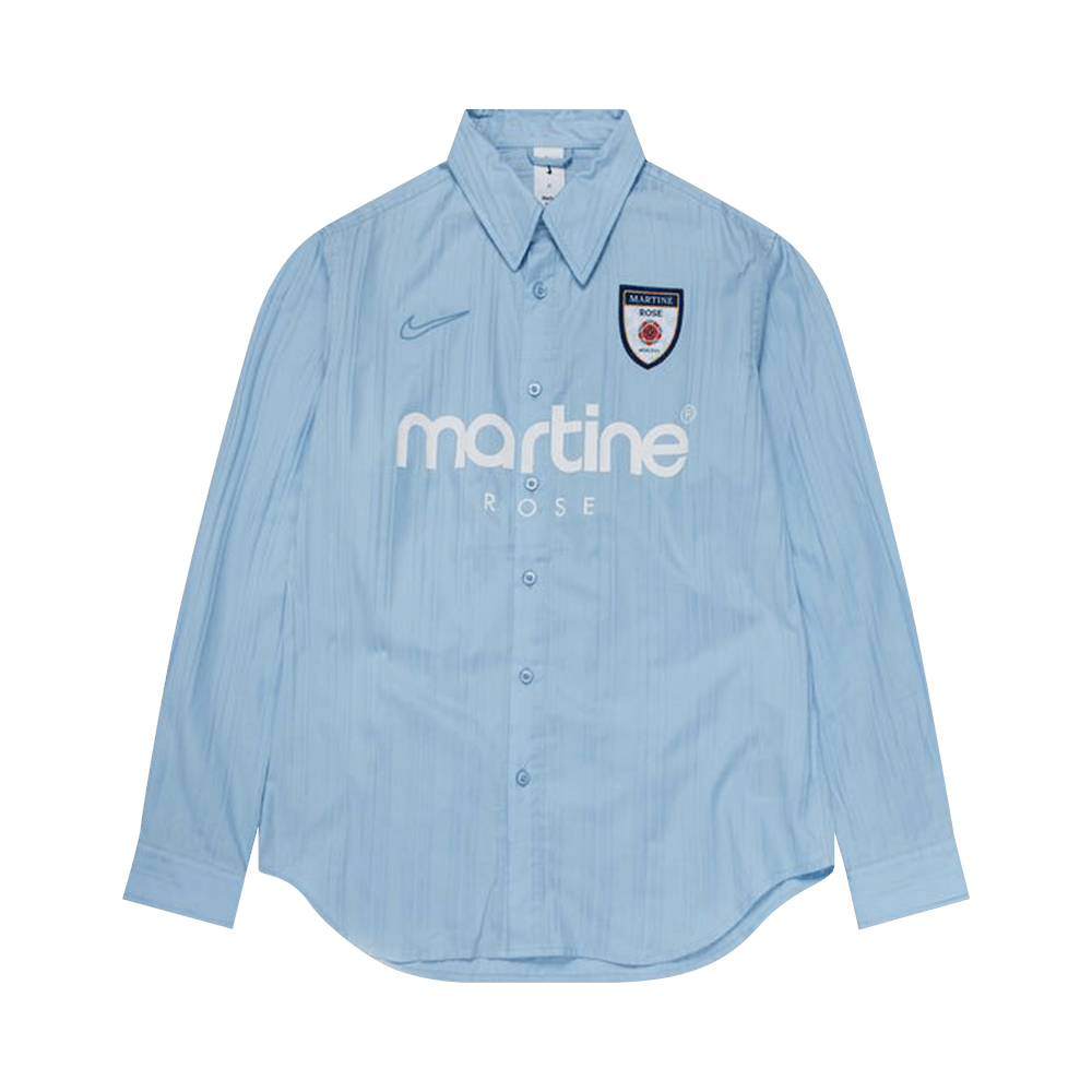 Nike - Martine Rose Oversized Logo-Jacquard T-Shirt - Men - Blue