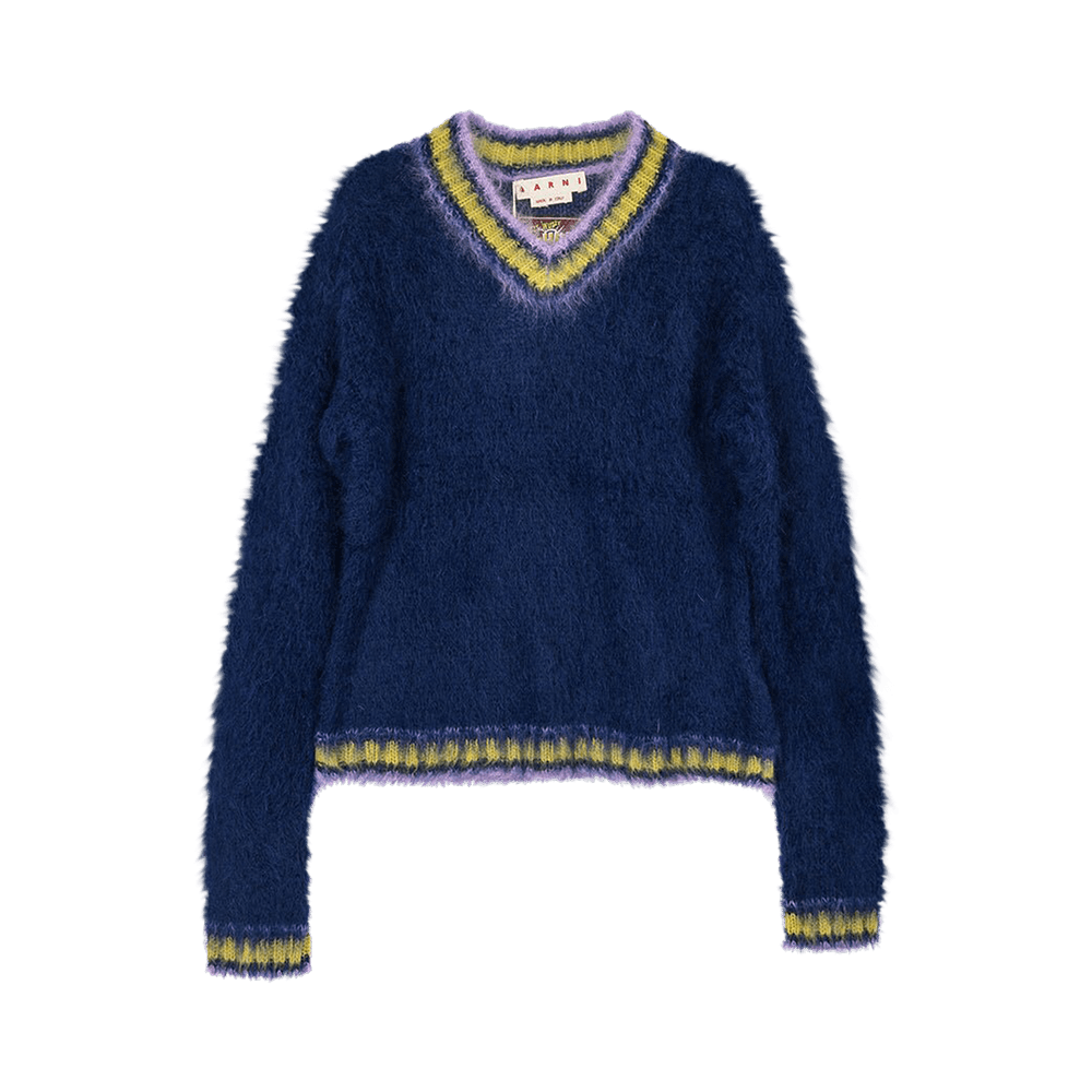 Buy Marni x Fuzzy Wuzzy Mohair Knit Top 'Royal' - CVMG0097Q0