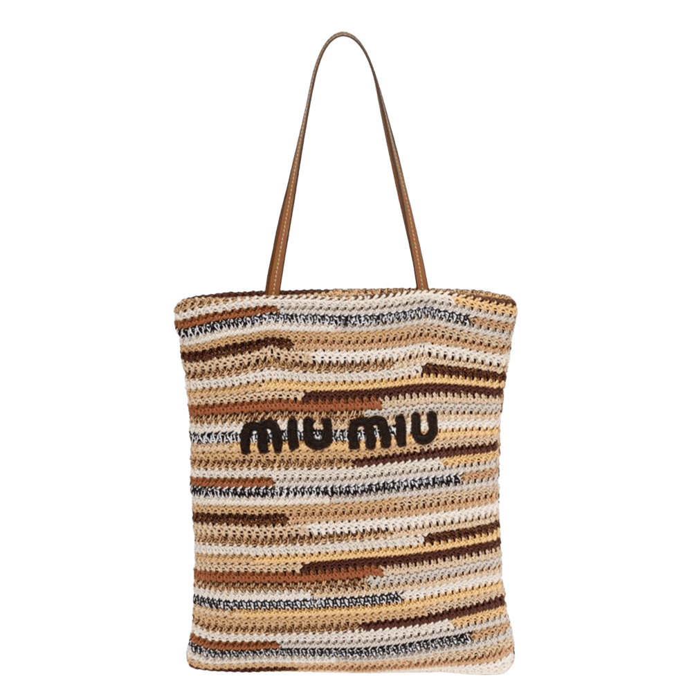 ★Miu Miu★ Crochet トートバッグ 5BG248 Buy Miu Miu Crochet Tote Bag 'Natural' - 5BG248 2F46 F0018 V