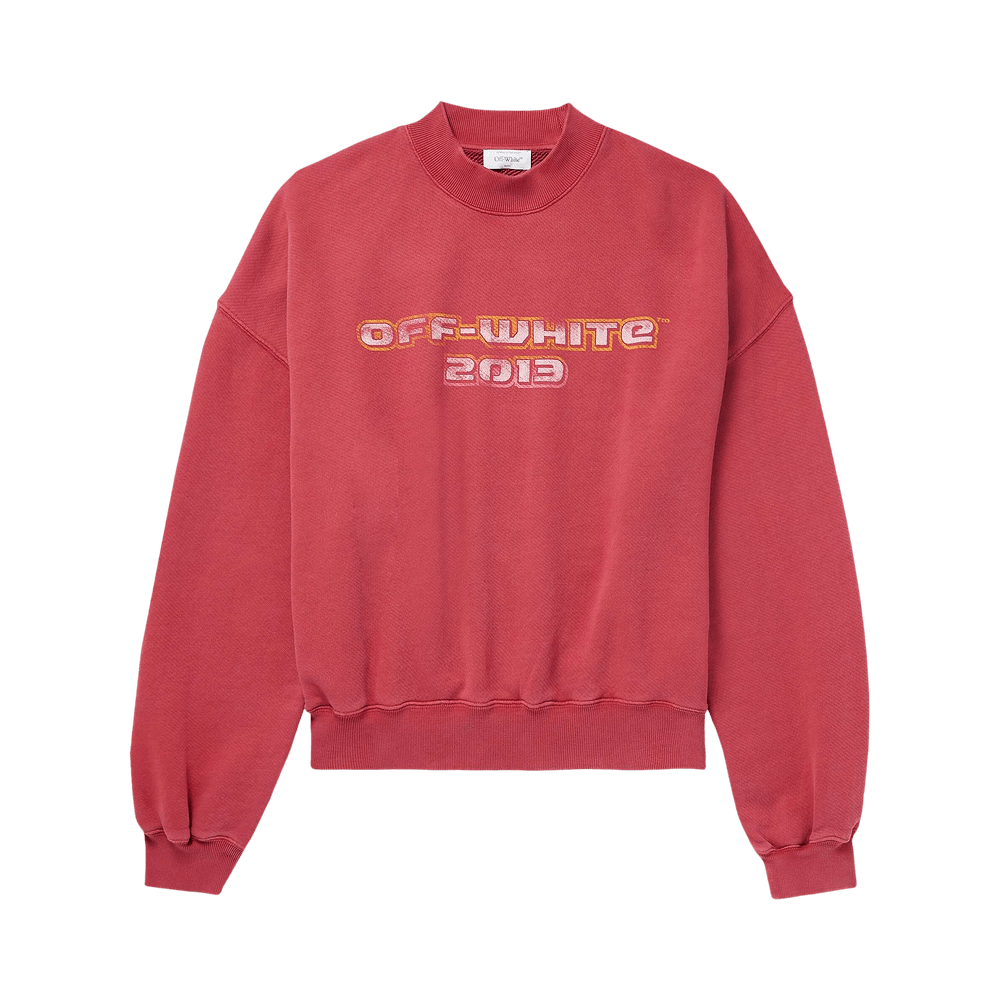 Buy Off-White Digit Bacchus Over Crewneck 'Rio Red