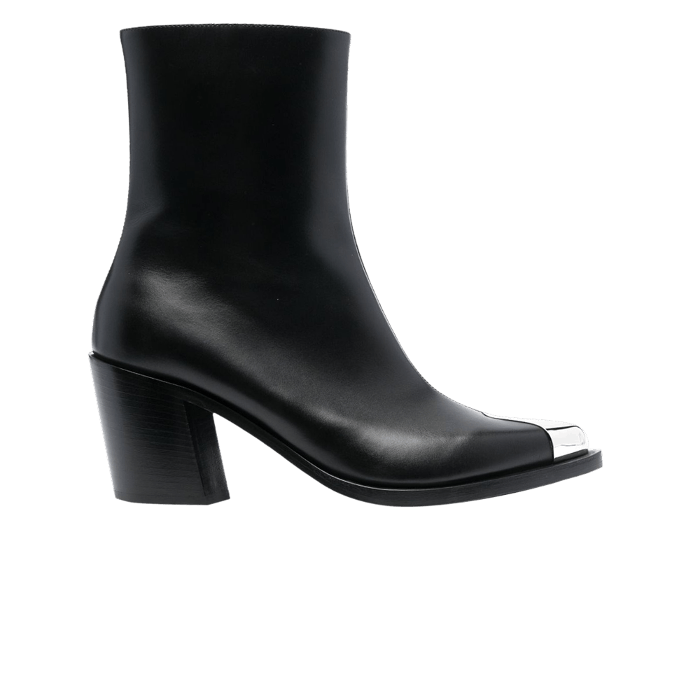 Buy Alexander McQueen Wmns Punk Boot 'Black Silver' - 709986 WIDY1