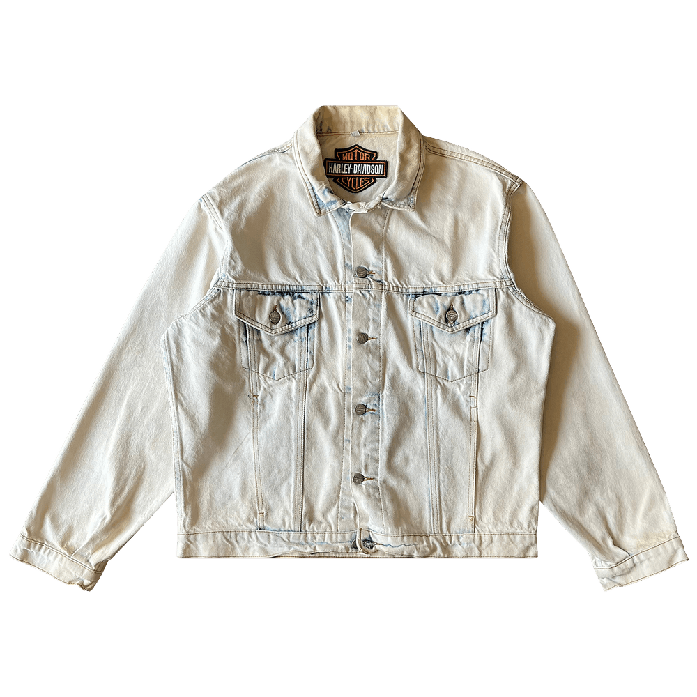 Harley davidson denim jacket with eagle clearance