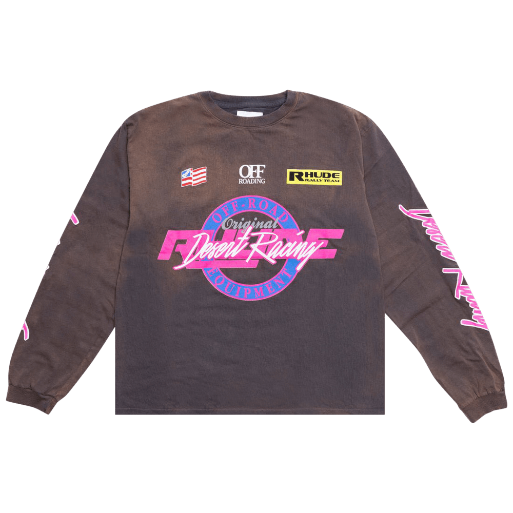 Buy Rhude Desert Racing Long-Sleeve Tee 'Vintage Grey