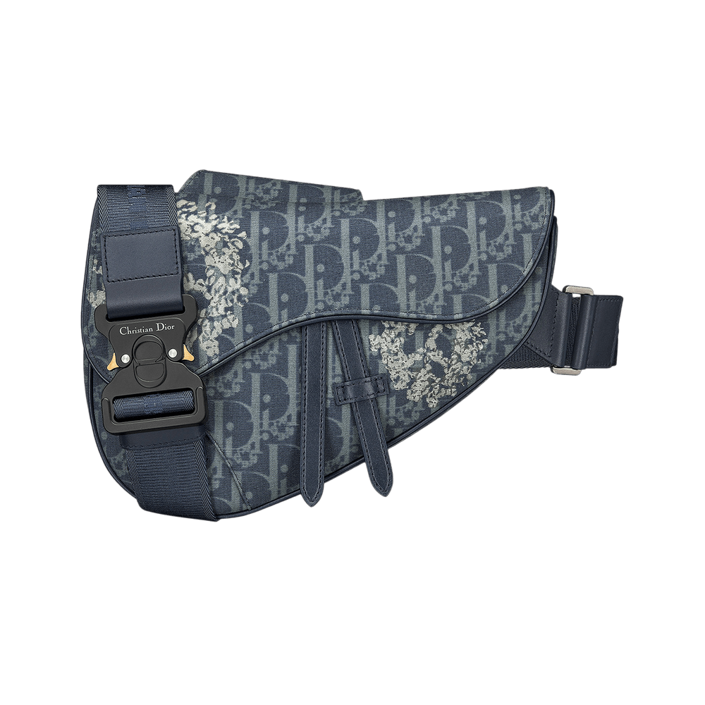 コラボ品♪【Denim Tears x Dior】サドルバッグ Oblique ブルー Buy Dior x Denim Tears Saddle Pouch With Strap 'Blue