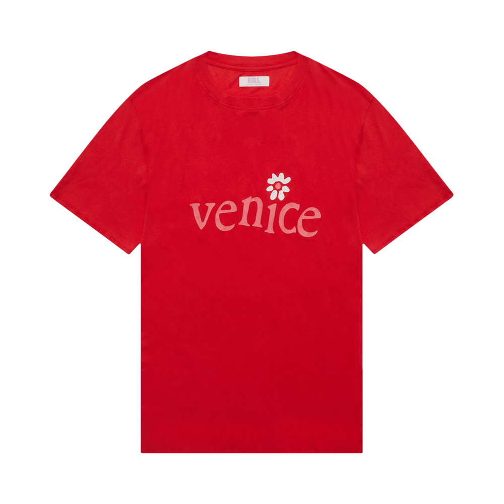 Buy ERL Venice Print T-Shirt 'Red' - ERL05T006 3 RED | GOAT