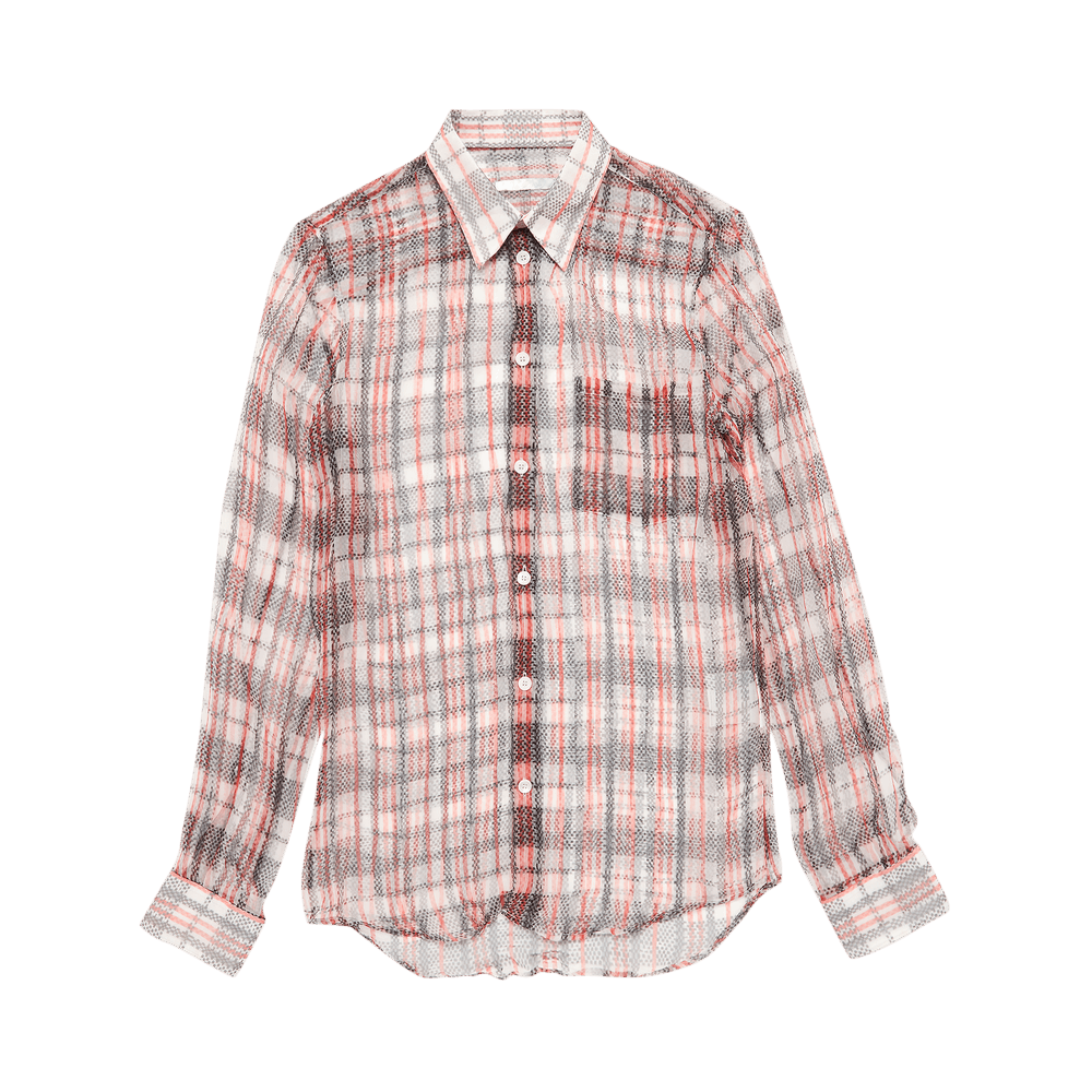 Buy Vintage Helmut Lang Sheer Chinatown Nylon Check Button Up