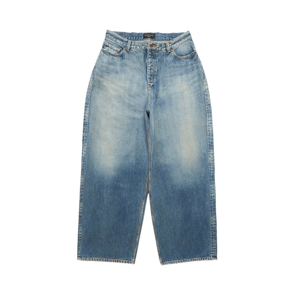Buy Balenciaga Baggy Liquid Denim Jeans 'Blue' - 719341 TNW60 4268