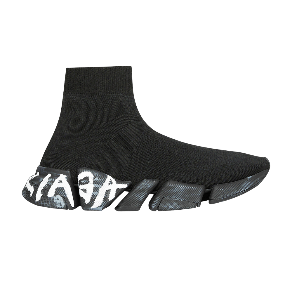 BALENCIAGA ブラック スピード Buy Balenciaga Speed 2.0 Sneaker 'Worn-Out Graffiti - Black White