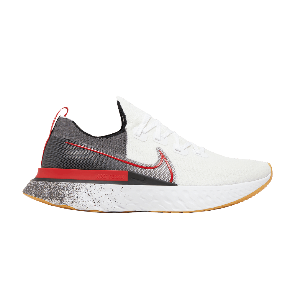 Epic react flyknit white/university red discount