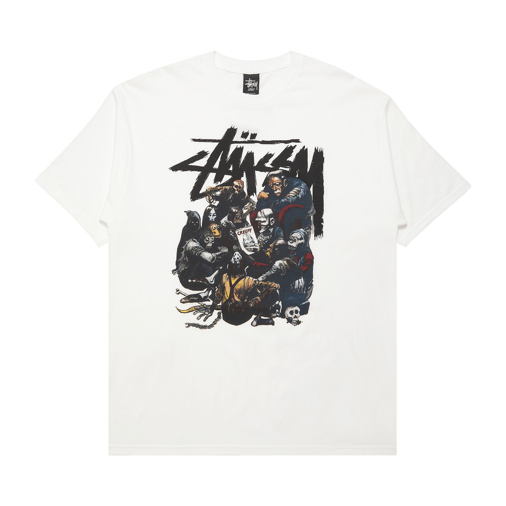 Buy Stussy Creepy Group Tee 'White' - 3902217 WHIT | GOAT
