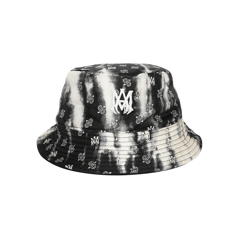 Buy Amiri Micro Paisley Tie Dye Silk Reversible Bucket Hat 'Black