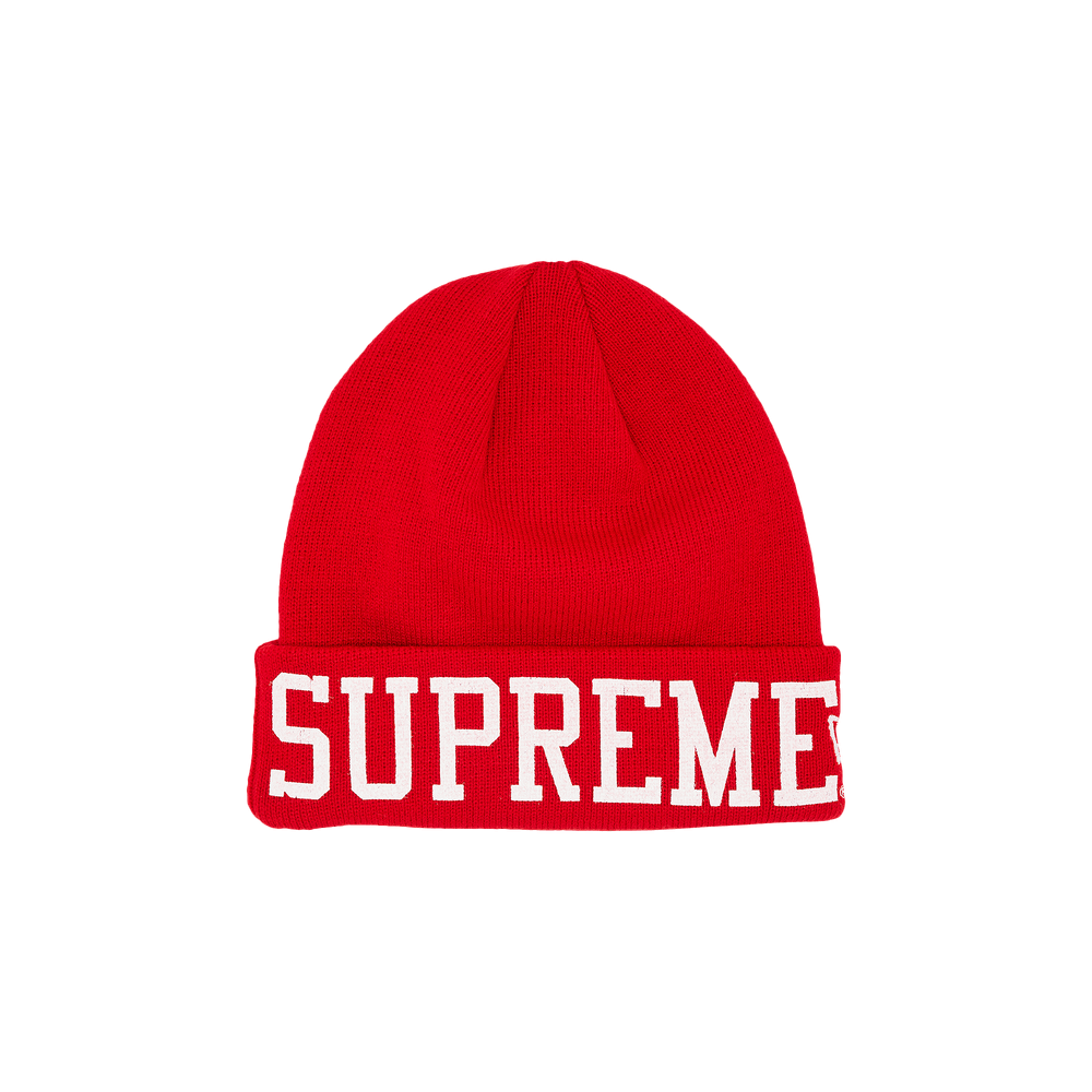Buy Supreme x New Era Varsity Beanie 'Red' - FW23BN37 RED