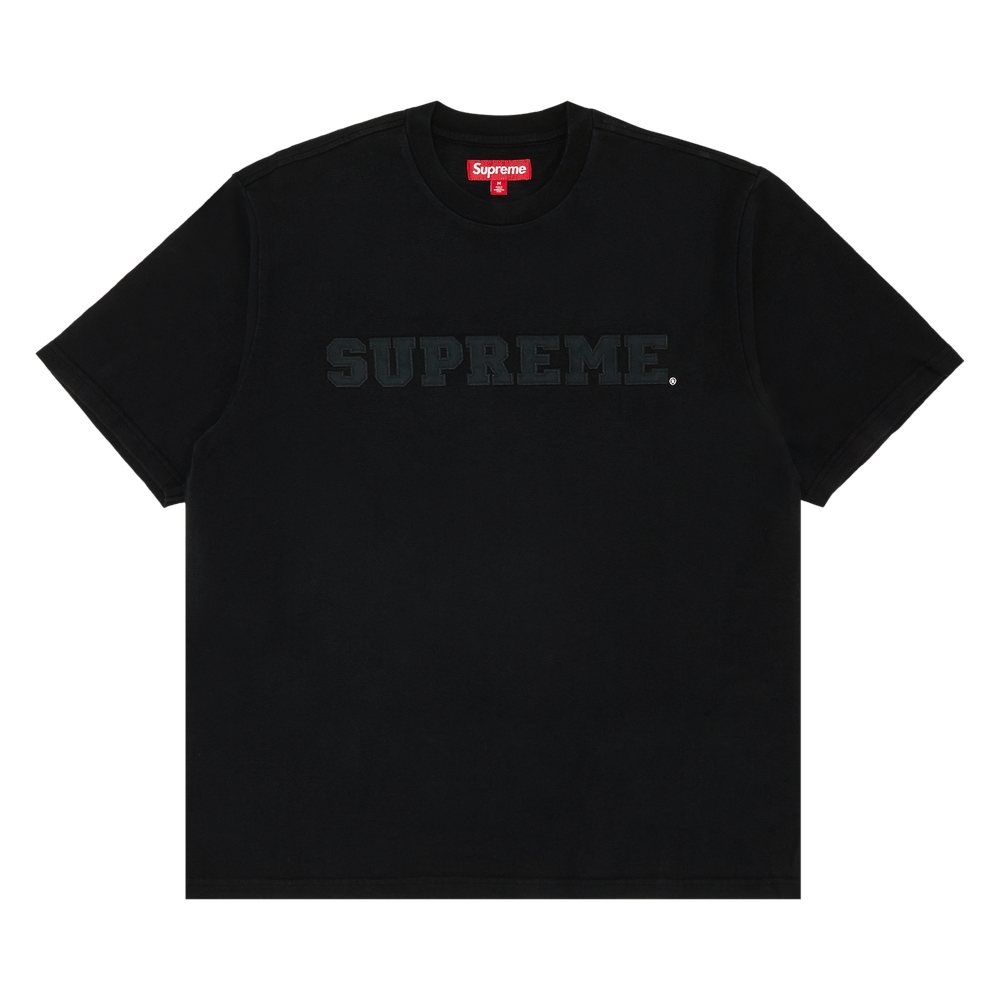 Supreme floral logo tee black on sale