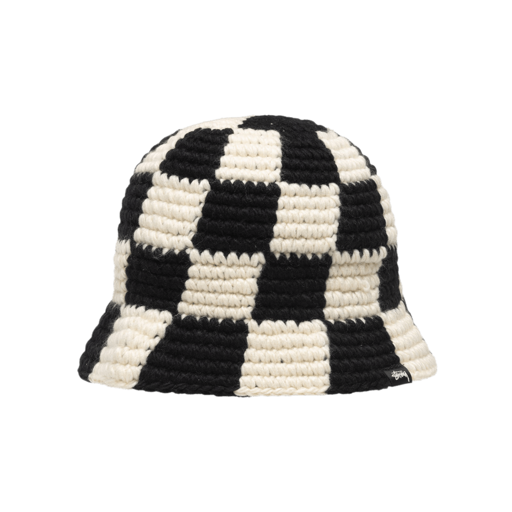 送料無料 日本 1321172 - 'Black' Knit Checker Hat Bucket Stussy Buy BLAC GOAT | 帽子