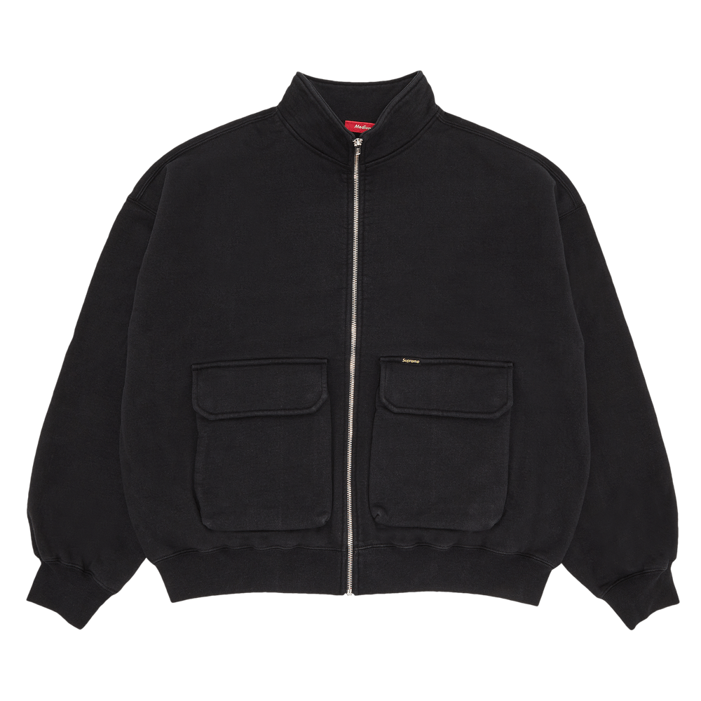 Buy Supreme Cargo Pocket Zip Up Sweatshirt 'Black' - FW23SW8 BLACK | GOAT
