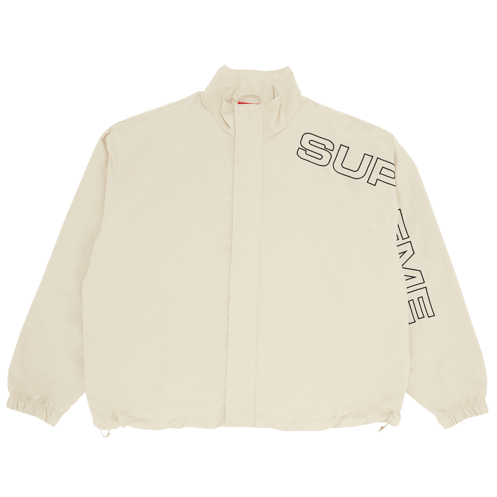 Buy Supreme Spellout Embroidered Track Jacket 'Sand 