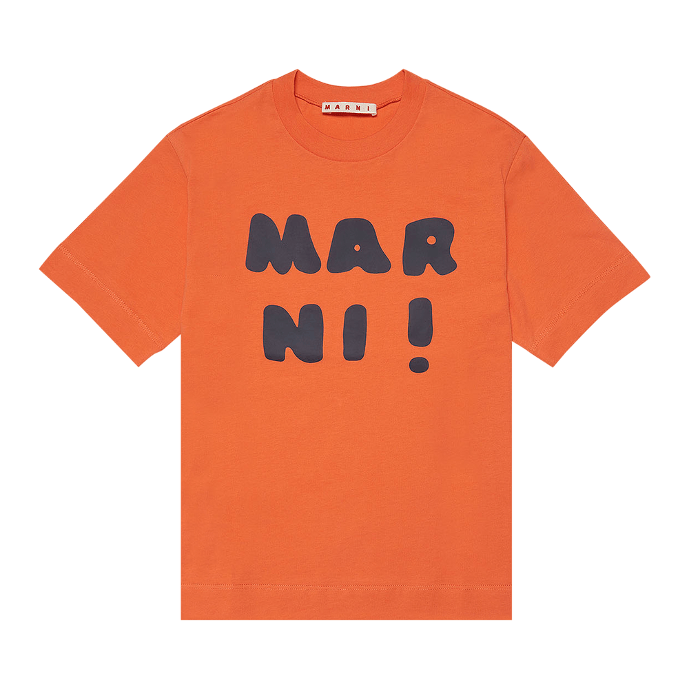 Buy Marni Kids Logo Printed Tee 'Orange' - M00934 M00HZ