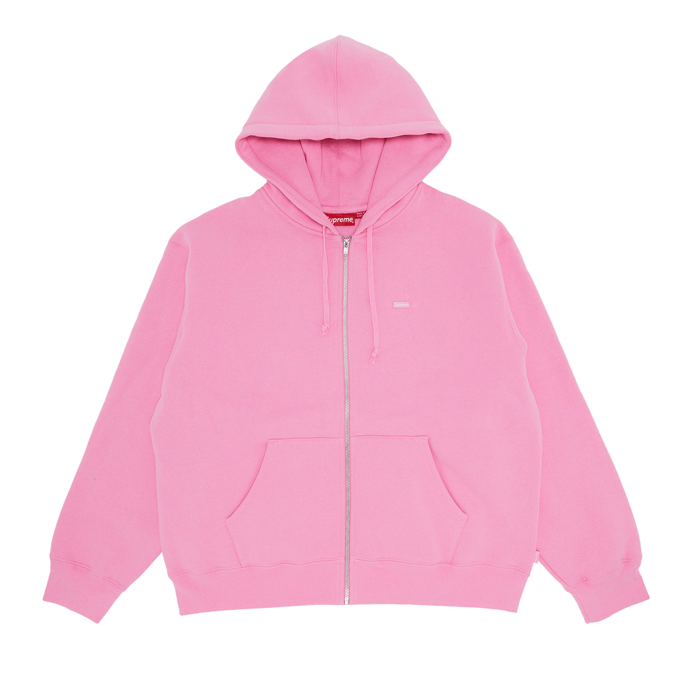 Buy Supreme Small Box Zip Up Hooded Sweatshirt 'Pink
