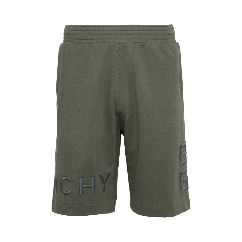 Buy Givenchy Boxing Fit Embroidered Shorts 'Greyish Green