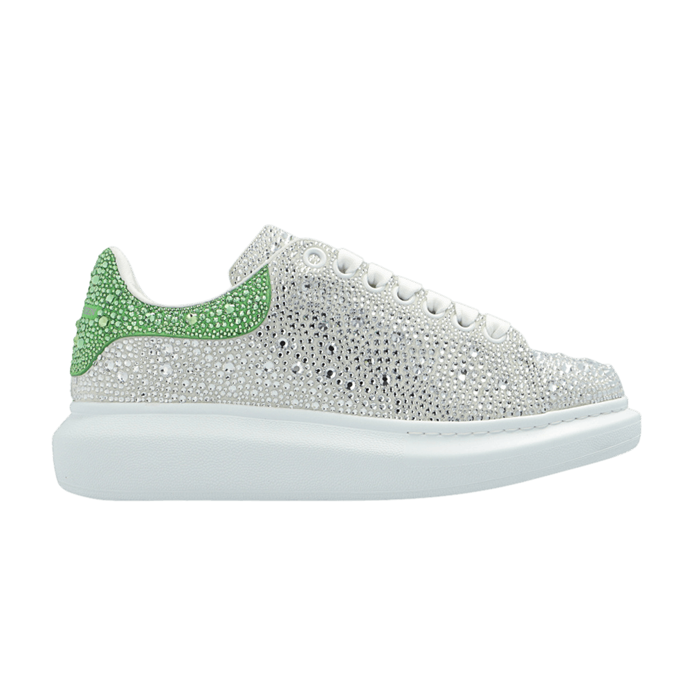 Alexander McQueen Wmns Oversized Sneaker 'Crystal Embellished - White Acid  Green'
