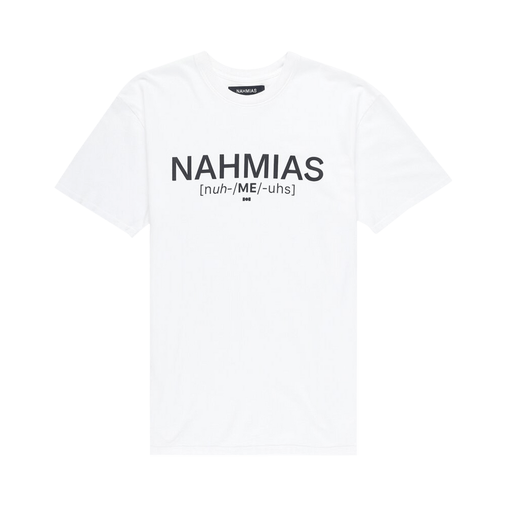 Tシャツ・カットソー NAHMIAS PRONUNCIATION T-SHIRT (AW23.JSY1.T9G49 100 WHITE) Buy Nahmias Pronunciation T-Shirt 'White' - AW23 JSY1 T9G49