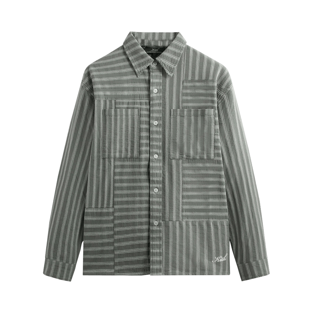 Buy Kith Stripe Denim Jaydin Shirt 'Steel' - KHM031425 169