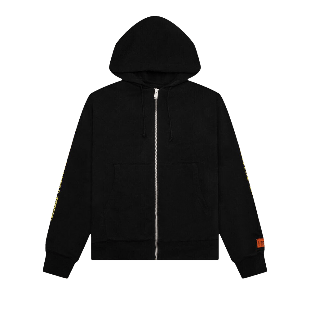 Buy Heron Preston Logo Zip Hoodie 'Black/Red