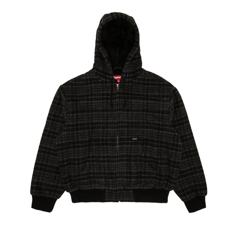 Buy Supreme Plaid Wool Hooded Work Jacket 'Black' - FW23J46 BLACK