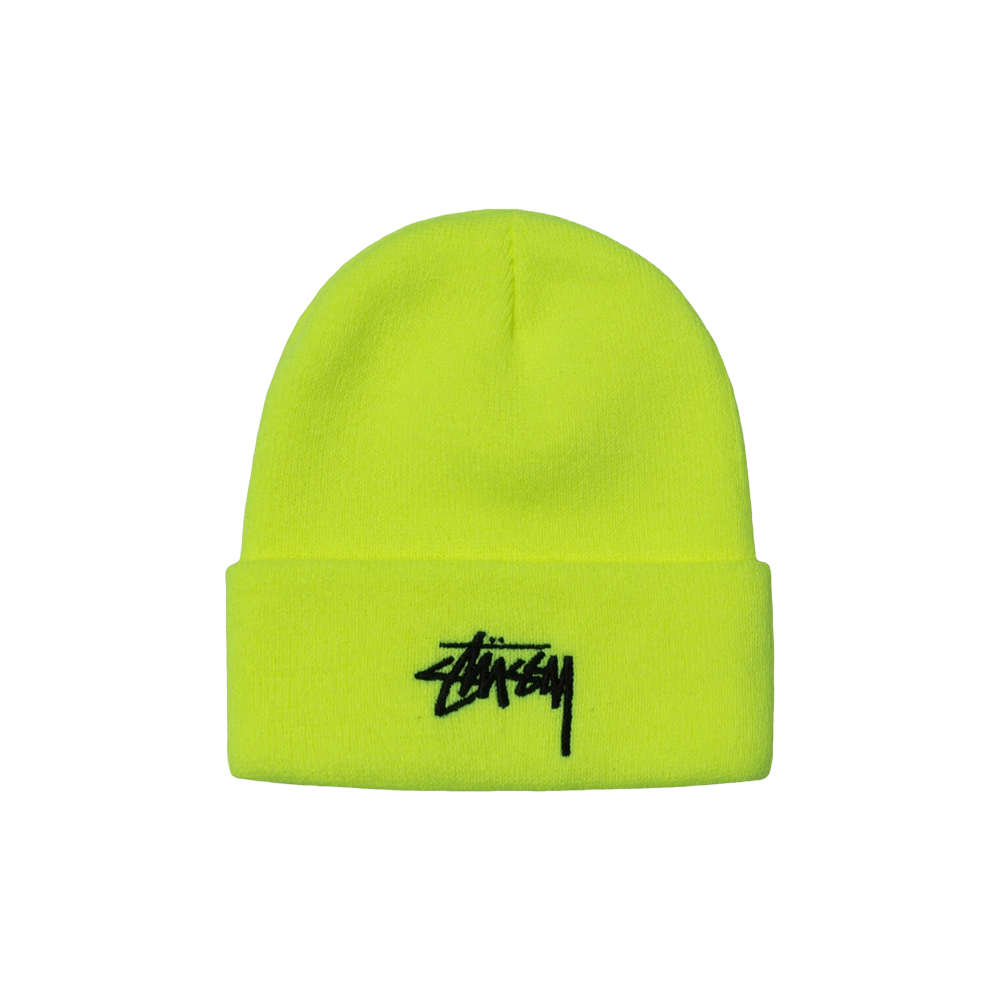 Buy Stussy Stock Cuff Beanie 'Safety Yellow' - 1321020 SAFE | GOAT CA