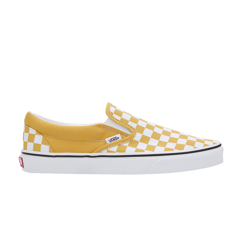 ☆VANS☆ Classic slip-on color tiered checkerboard golden gl Vans Classic Slip-On Checkerboard Shoes- Vans shop online