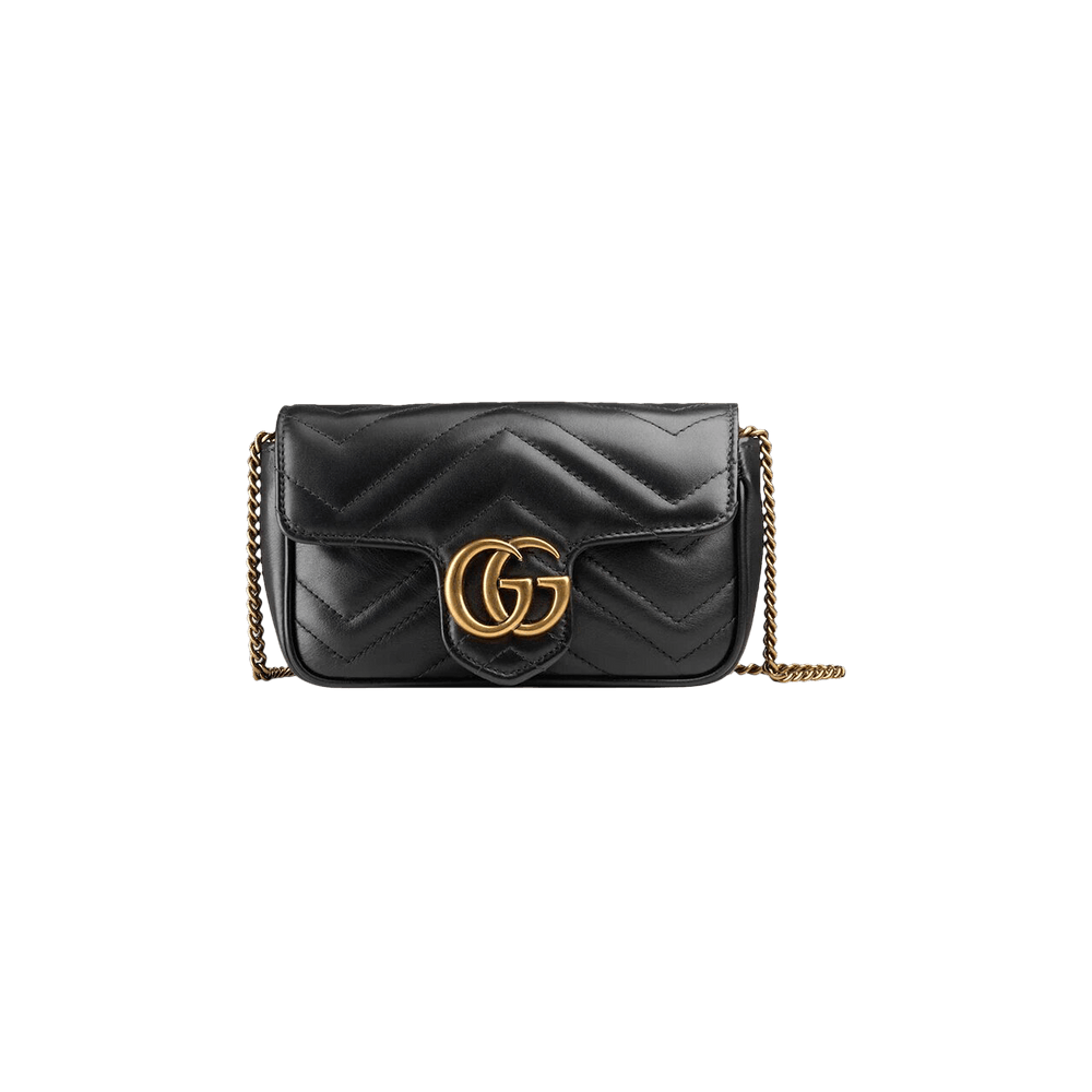 Buy Gucci GG Marmont Matelassé Leather Super Mini Bag 'Black