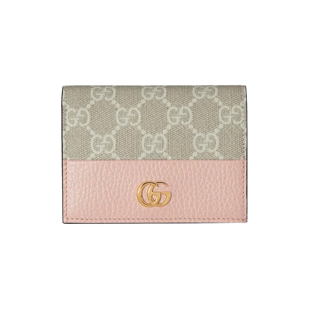 【GUCCI】GG Marmont Card Case Wallet GG Marmont card case wallet in dusty pink leather | GUCCI® US
