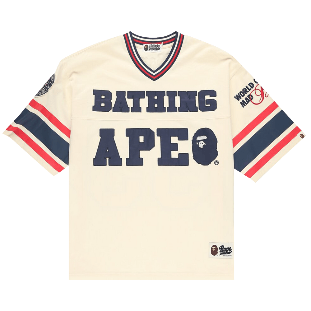 Mame 　Bape ジャージー　Football jersey LINE CAMO MULTILOGO RELAXED FIT FOOTBALL JERSEY 2025年4月26日(土