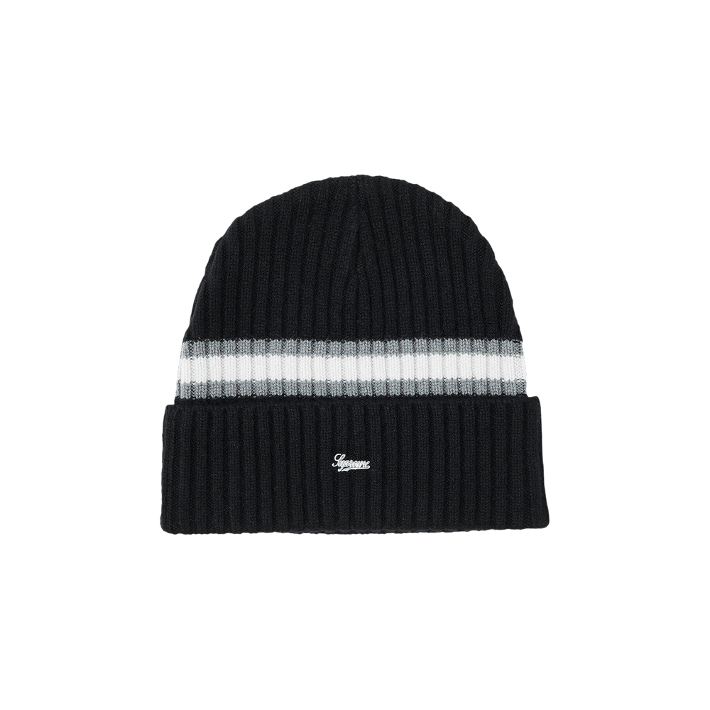 Supreme Striped Cashmere Beanie (FW23) - $68