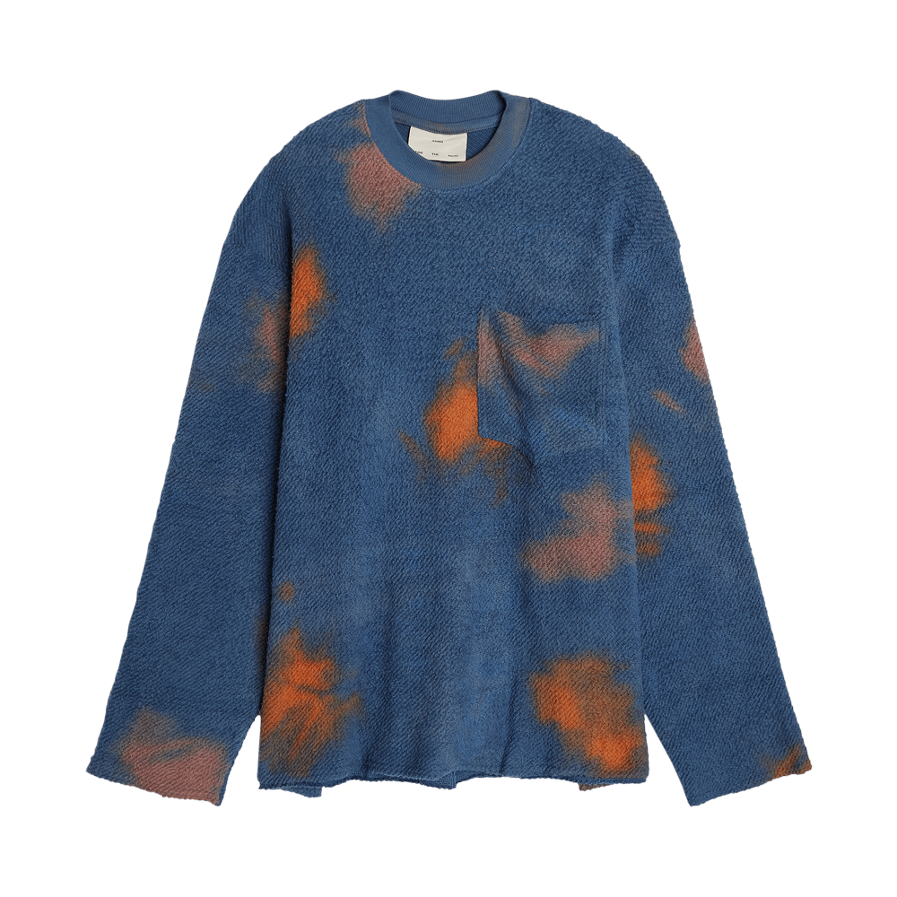 Song for the Mute Acid Raw Crewneck Pullover 'Blue/Orange'