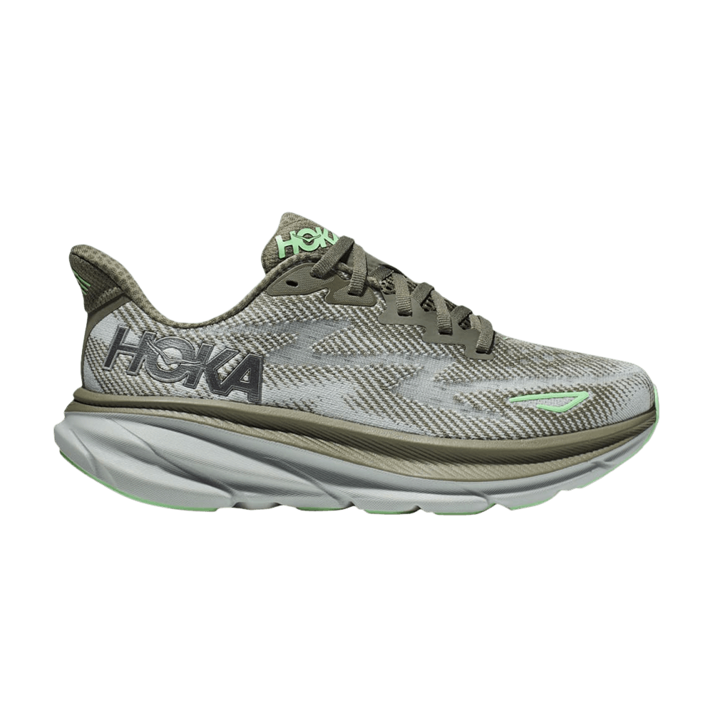 Hoka Wmns Clifton 9 'olive Haze Mercury'