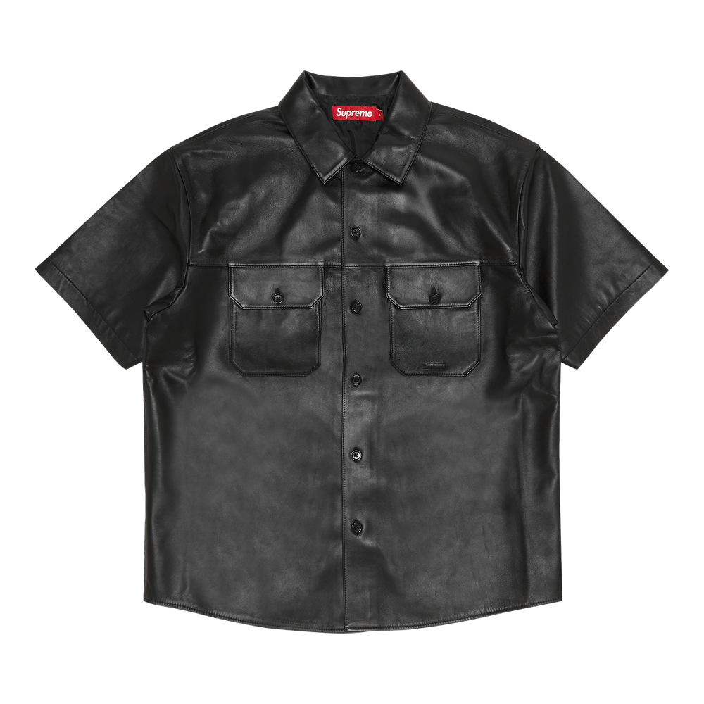 Buy Supreme Short-Sleeve Leather Work Shirt 