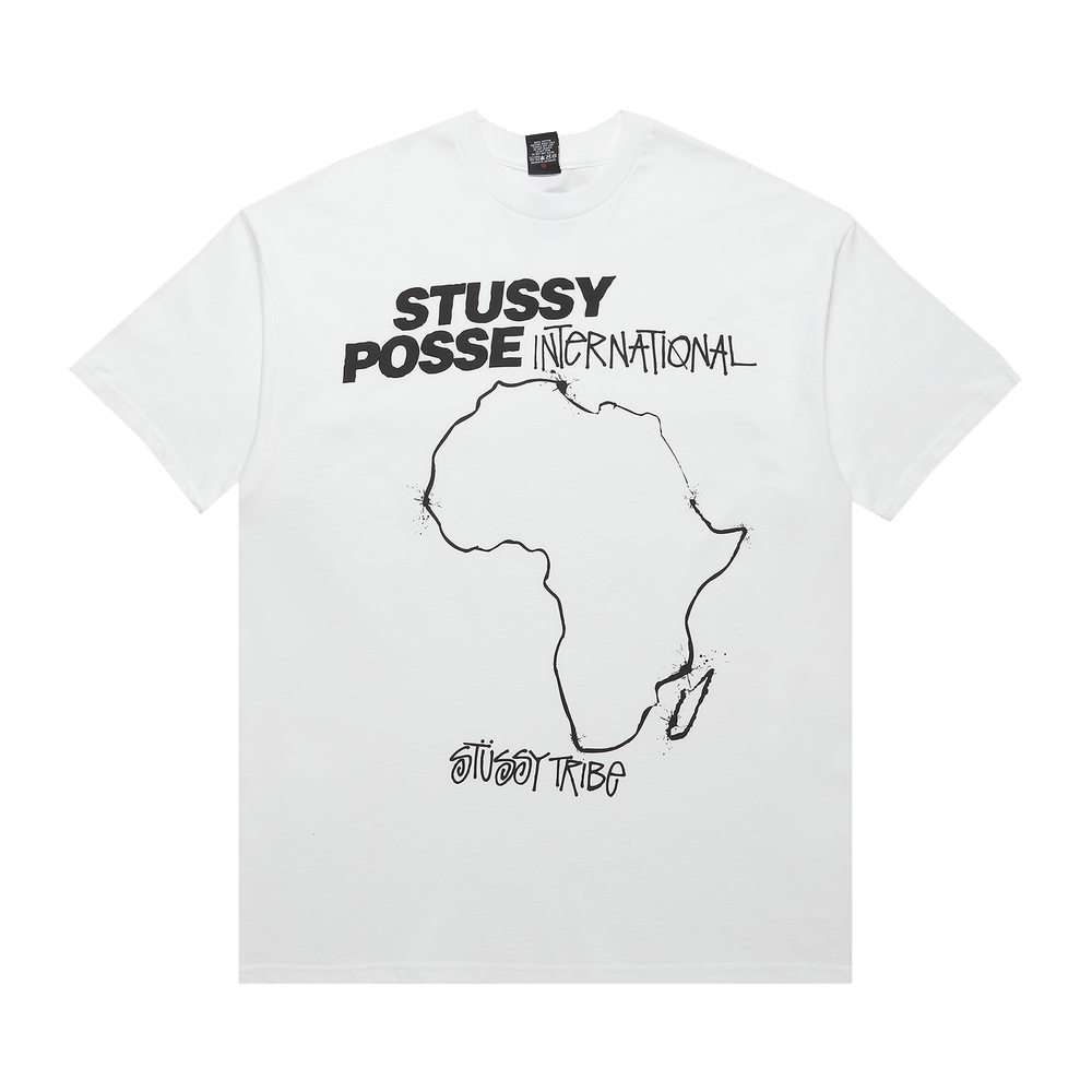 ★韓国の人気★【STUSSY】★INTERNATIONAL TRIBE TE.E★WHITE★ ช้อป Stussy International Tribe Tee Whiteของแท้ที่ SASOM