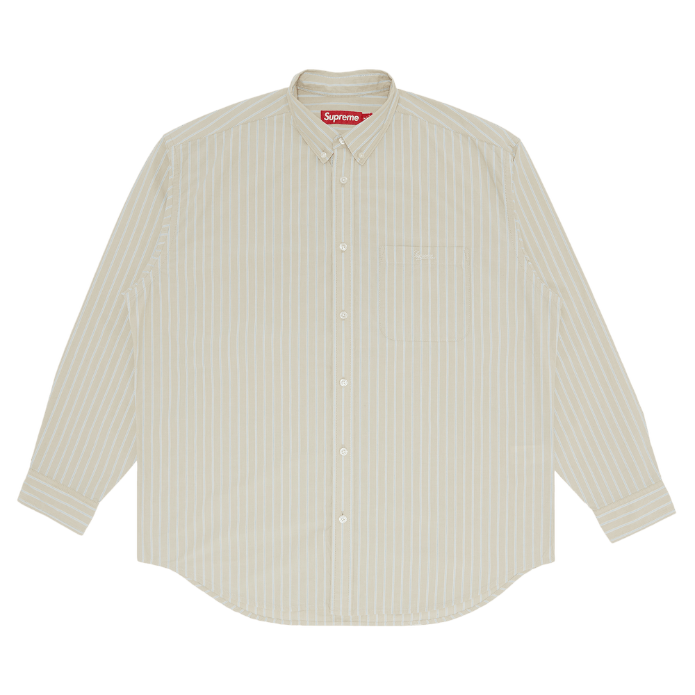 Buy Supreme Loose Fit Stripe Shirt 'Tan' - FW23S43 TAN | GOAT