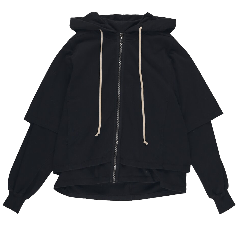 Buy Rick Owens DRKSHDW Zipped Hustler Hoodie 'Black' - DS02C5240 