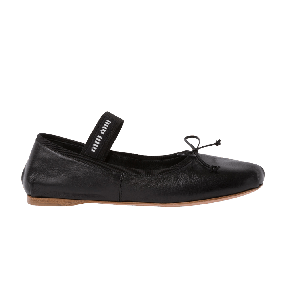 バレエシューズ MIU MIU LEATHER BALLETS Buy Miu Miu Wmns Leather Ballerinas 'Black' - 5F794D XUU