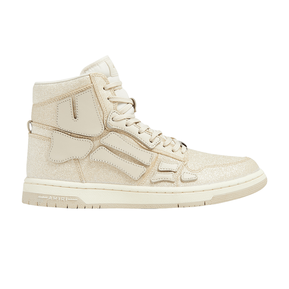 Size 8.0 Amiri Skel Top High 'Beige Glitter'