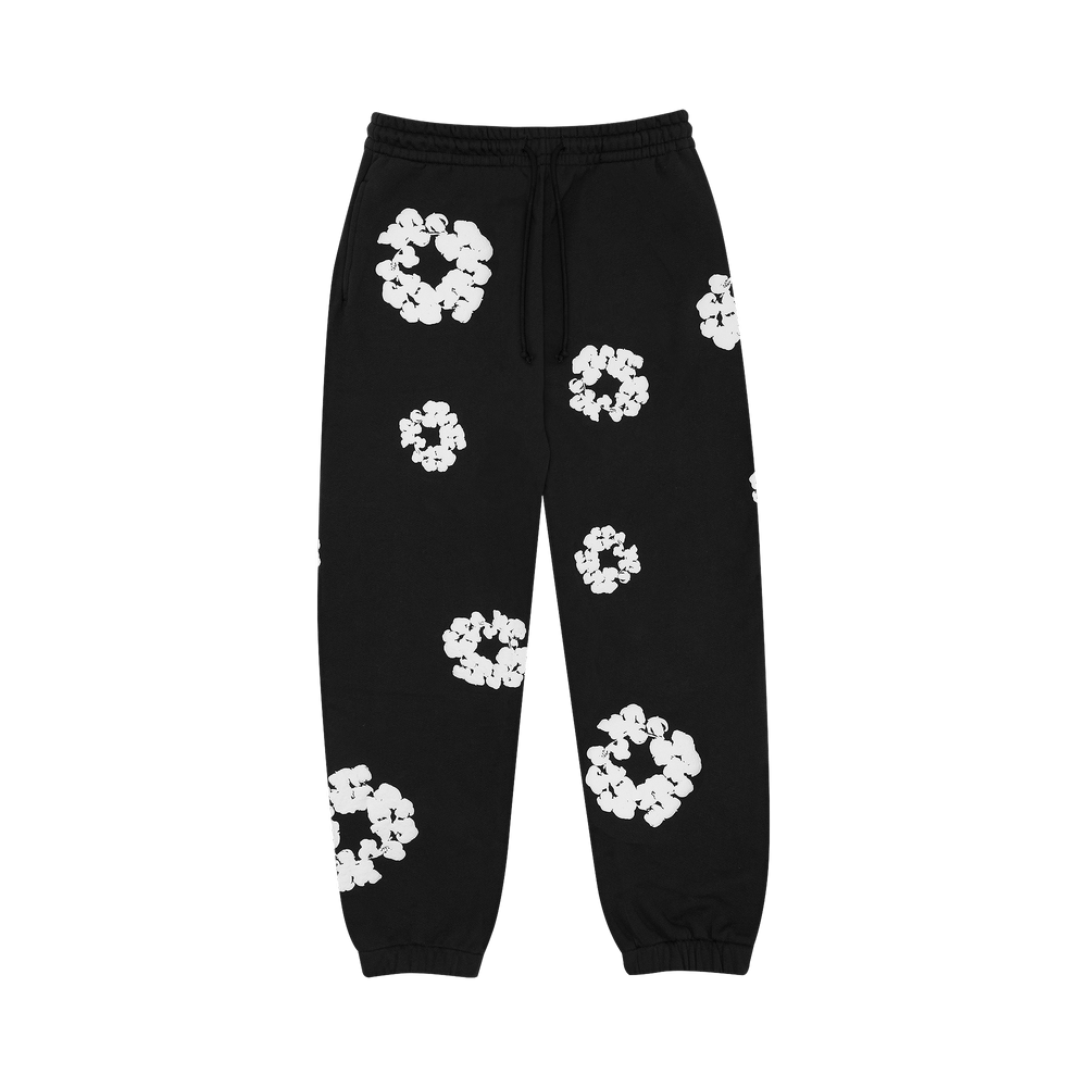 Buy Denim Tears The Cotton Wreath Sweatpants 'Black' - 401 010 30